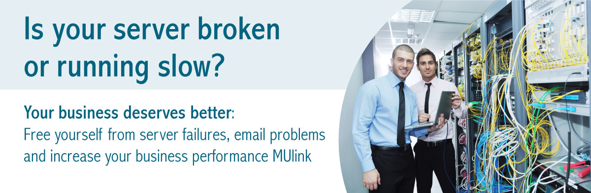 Is your server broken or running slow? Your business servers better: Free yourself from server failurs, email problems and increase your business performance Mulink